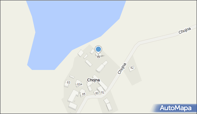 Chojna, Chojna, 69, mapa Chojna