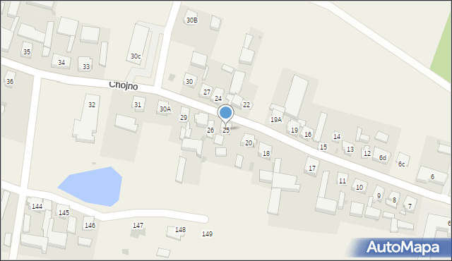 Chojno, Chojno, 25, mapa Chojno