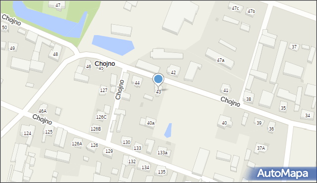 Chojno, Chojno, 43, mapa Chojno