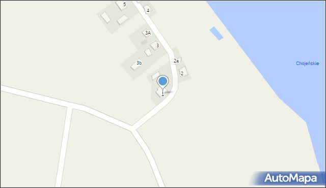 Chojno, Chojno, 1, mapa Chojno