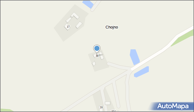 Chojno, Chojno, 38, mapa Chojno