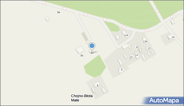 Chojno-Błota Małe, Chojno-Błota Małe, 8A, mapa Chojno-Błota Małe