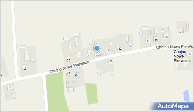 Chojno Nowe Pierwsze, Chojno Nowe Pierwsze, 29, mapa Chojno Nowe Pierwsze