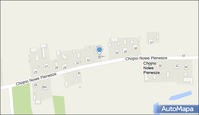 Chojno Nowe Pierwsze, Chojno Nowe Pierwsze, 33, mapa Chojno Nowe Pierwsze