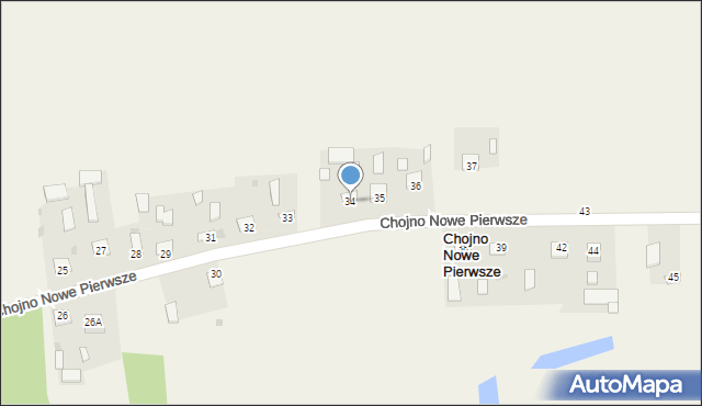 Chojno Nowe Pierwsze, Chojno Nowe Pierwsze, 34, mapa Chojno Nowe Pierwsze