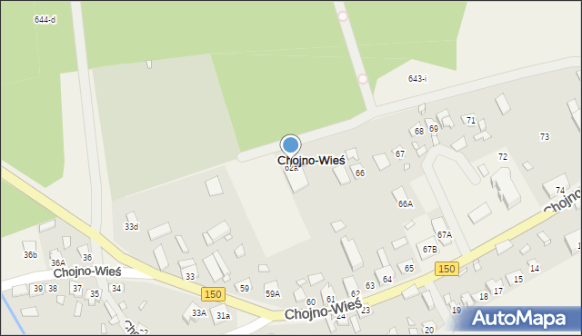 Chojno-Wieś, Chojno-Wieś, 62a, mapa Chojno-Wieś