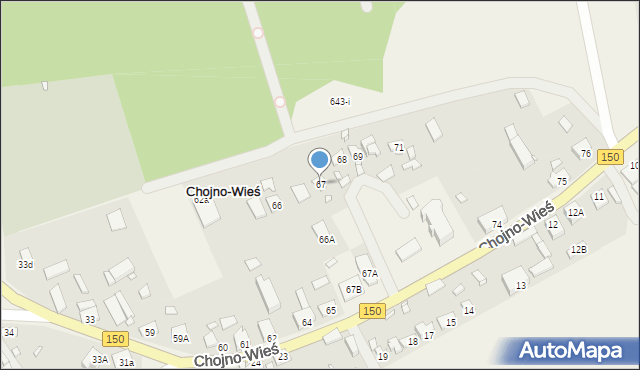 Chojno-Wieś, Chojno-Wieś, 67, mapa Chojno-Wieś