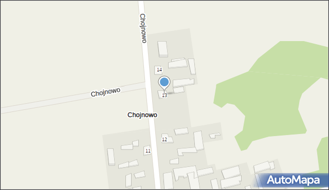 Chojnowo, Chojnowo, 13, mapa Chojnowo