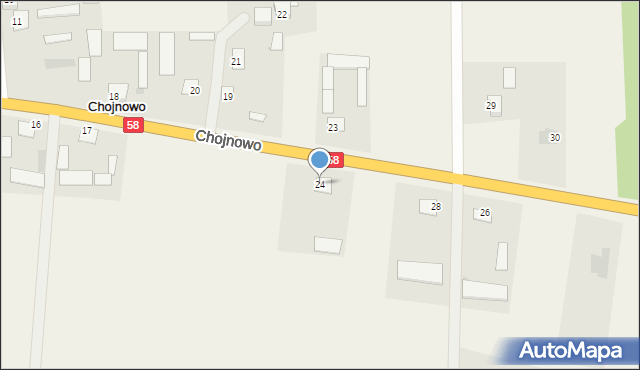 Chojnowo, Chojnowo, 24, mapa Chojnowo