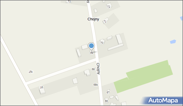 Chojny, Chojny, 69, mapa Chojny