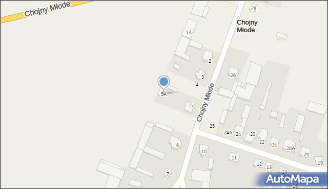 Chojny Młode, Chojny Młode, 5A, mapa Chojny Młode