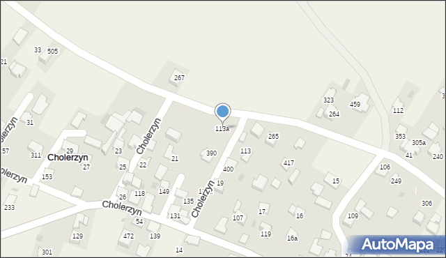 Cholerzyn, Cholerzyn, 113a, mapa Cholerzyn