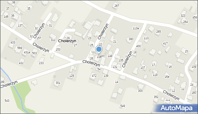 Cholerzyn, Cholerzyn, 118, mapa Cholerzyn
