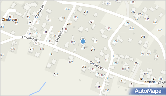 Cholerzyn, Cholerzyn, 119, mapa Cholerzyn