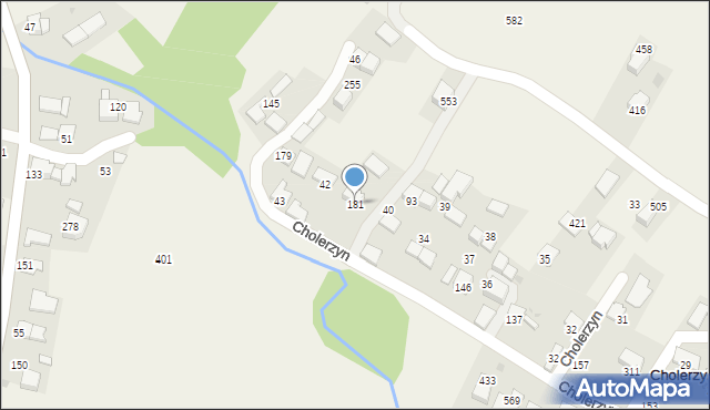 Cholerzyn, Cholerzyn, 181, mapa Cholerzyn
