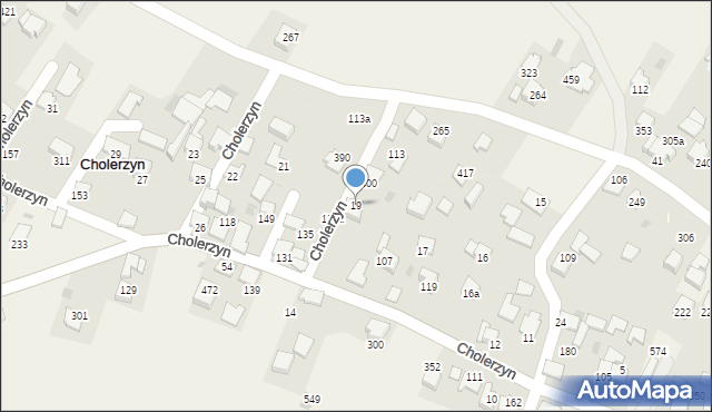 Cholerzyn, Cholerzyn, 19, mapa Cholerzyn