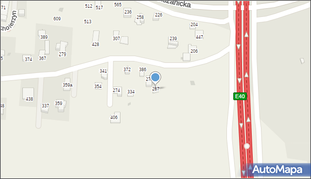 Cholerzyn, Cholerzyn, 287, mapa Cholerzyn