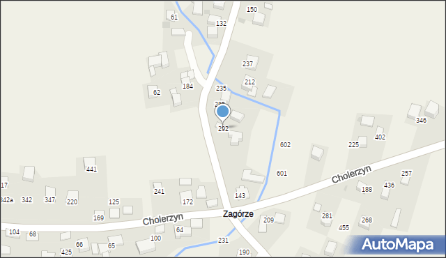 Cholerzyn, Cholerzyn, 292, mapa Cholerzyn