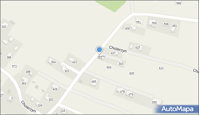 Cholerzyn, Cholerzyn, 322, mapa Cholerzyn