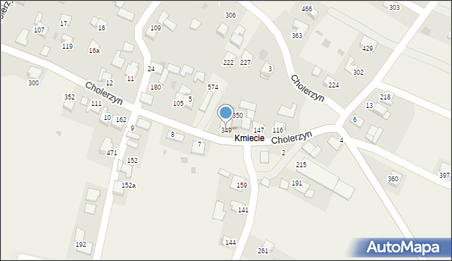 Cholerzyn, Cholerzyn, 349, mapa Cholerzyn