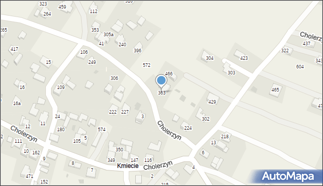 Cholerzyn, Cholerzyn, 363, mapa Cholerzyn