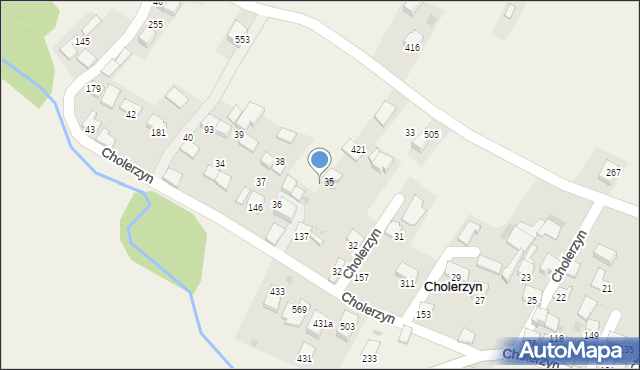 Cholerzyn, Cholerzyn, 36a, mapa Cholerzyn