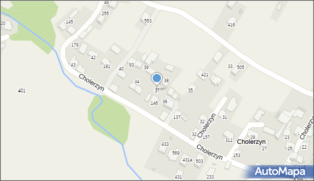 Cholerzyn, Cholerzyn, 37, mapa Cholerzyn