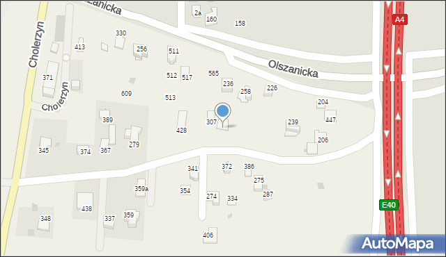Cholerzyn, Cholerzyn, 398, mapa Cholerzyn