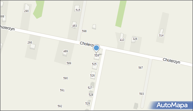 Cholerzyn, Cholerzyn, 524, mapa Cholerzyn