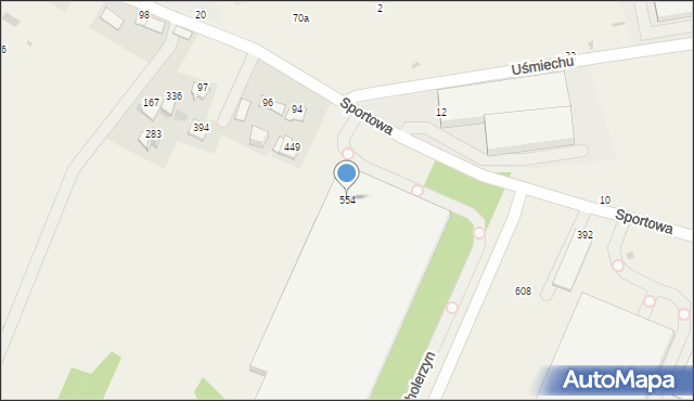 Cholerzyn, Cholerzyn, 554, mapa Cholerzyn