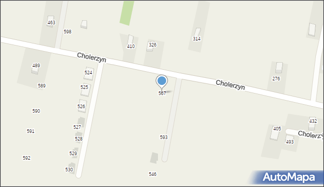 Cholerzyn, Cholerzyn, 567, mapa Cholerzyn