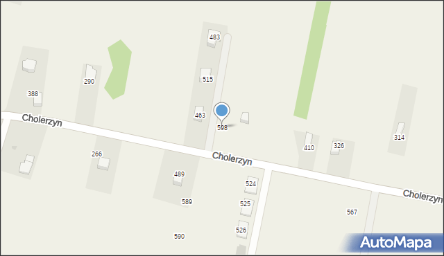 Cholerzyn, Cholerzyn, 598, mapa Cholerzyn