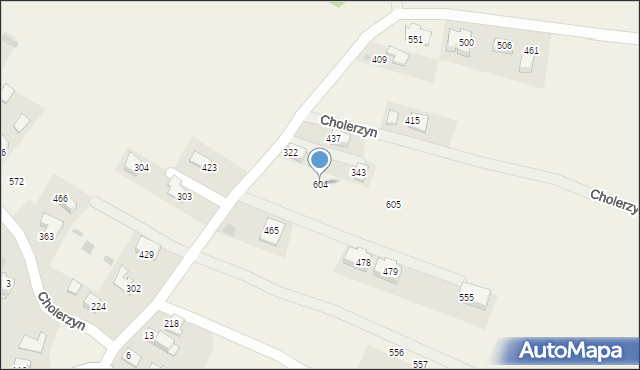 Cholerzyn, Cholerzyn, 604, mapa Cholerzyn