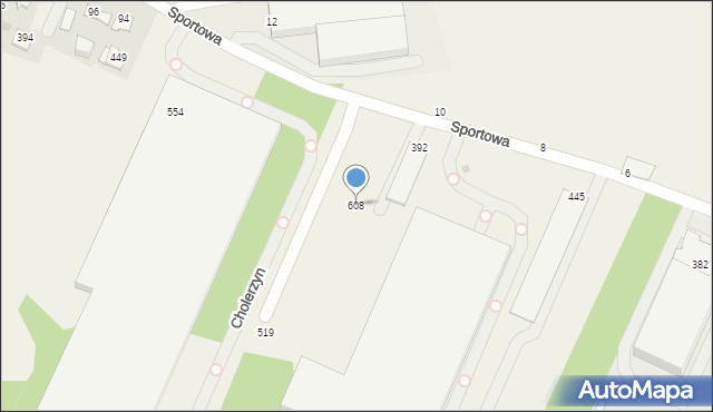Cholerzyn, Cholerzyn, 608, mapa Cholerzyn