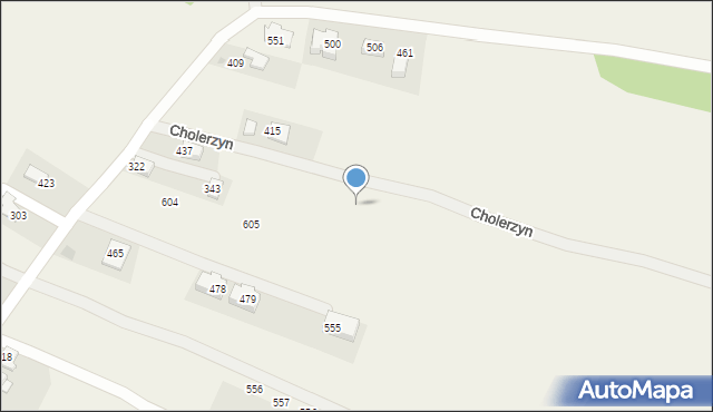 Cholerzyn, Cholerzyn, 610, mapa Cholerzyn