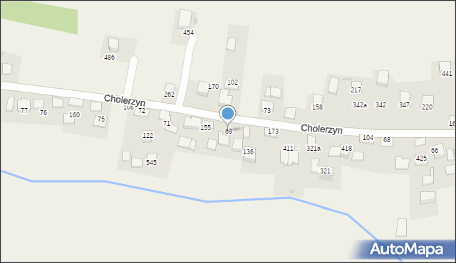 Cholerzyn, Cholerzyn, 69, mapa Cholerzyn