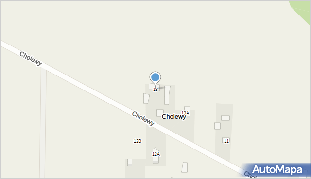 Cholewy, Cholewy, 13, mapa Cholewy