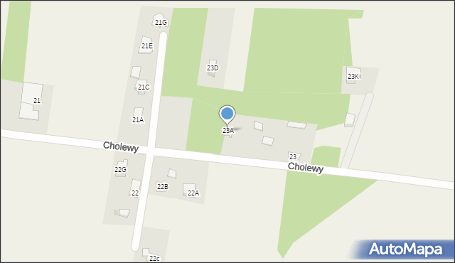 Cholewy, Cholewy, 23A, mapa Cholewy