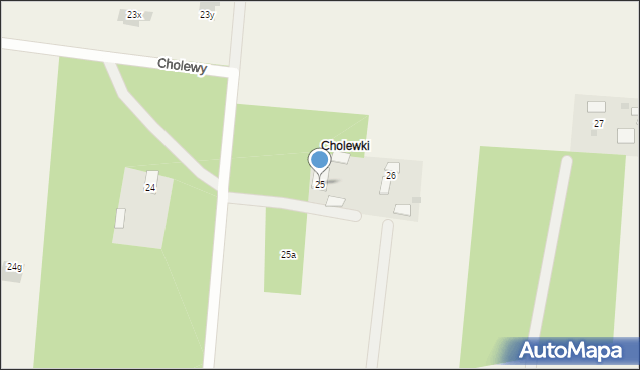 Cholewy, Cholewy, 25, mapa Cholewy