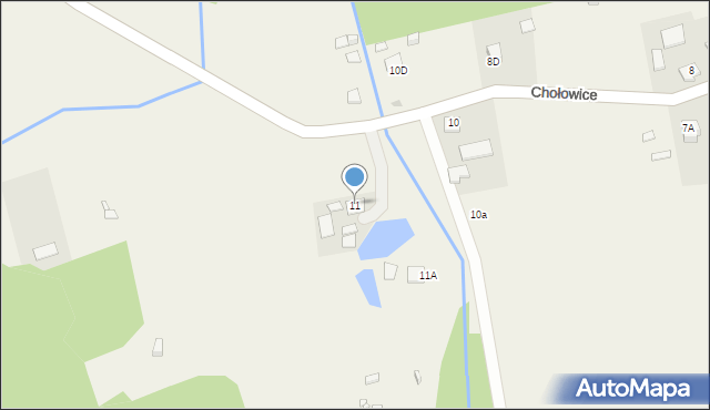 Chołowice, Chołowice, 11, mapa Chołowice