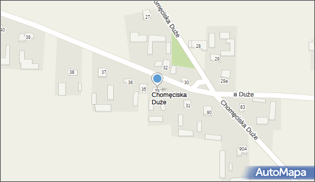 Chomęciska Duże, Chomęciska Duże, 34, mapa Chomęciska Duże