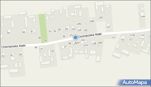 Chomęciska Małe, Chomęciska Małe, 103, mapa Chomęciska Małe