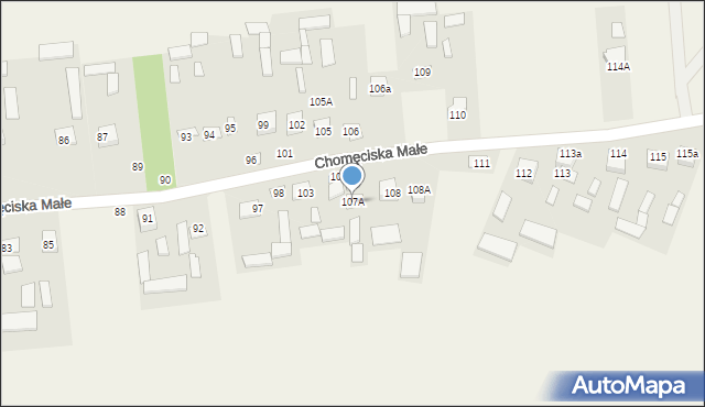 Chomęciska Małe, Chomęciska Małe, 107A, mapa Chomęciska Małe
