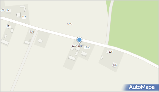 Chomęciska Małe, Chomęciska Małe, 124, mapa Chomęciska Małe