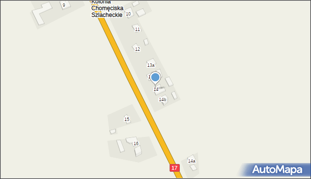 Chomęciska Małe, Chomęciska Małe, 14, mapa Chomęciska Małe