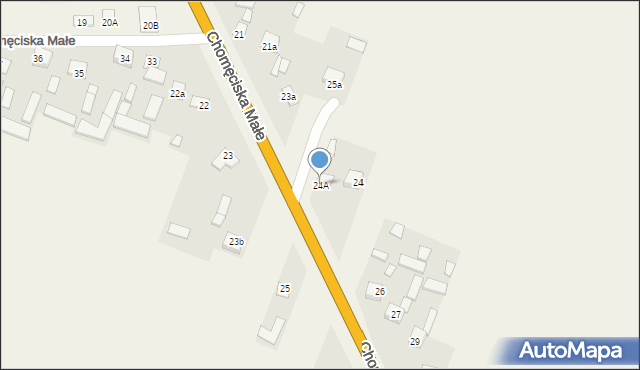 Chomęciska Małe, Chomęciska Małe, 24A, mapa Chomęciska Małe