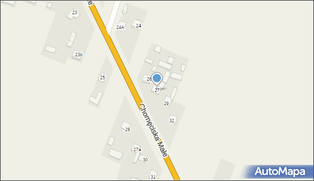 Chomęciska Małe, Chomęciska Małe, 27, mapa Chomęciska Małe