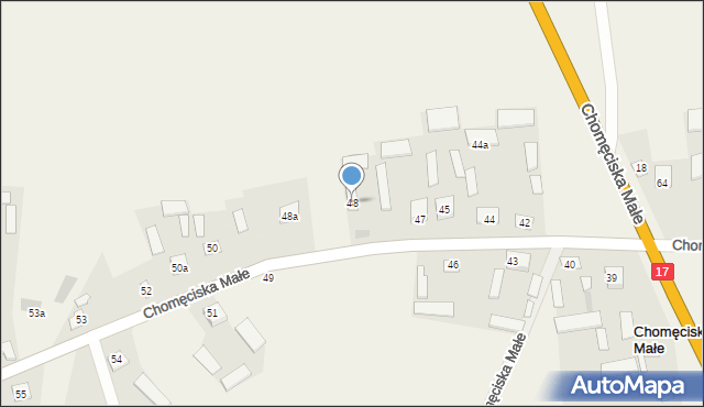 Chomęciska Małe, Chomęciska Małe, 48, mapa Chomęciska Małe