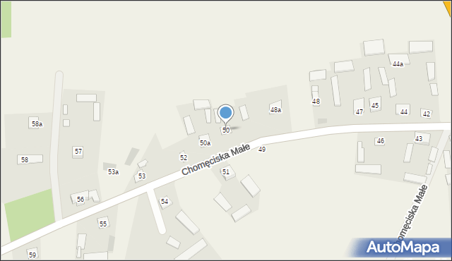Chomęciska Małe, Chomęciska Małe, 50, mapa Chomęciska Małe