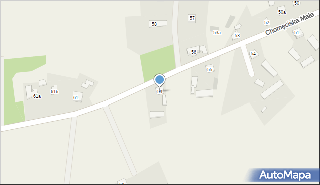 Chomęciska Małe, Chomęciska Małe, 59, mapa Chomęciska Małe